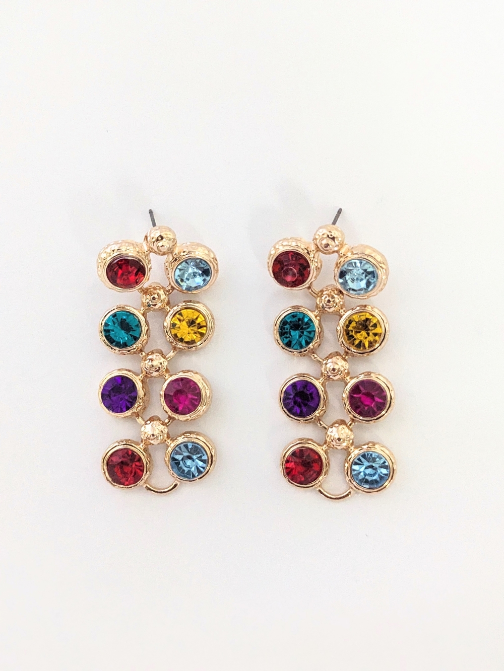 Multicolor Crystal Drop Earrings